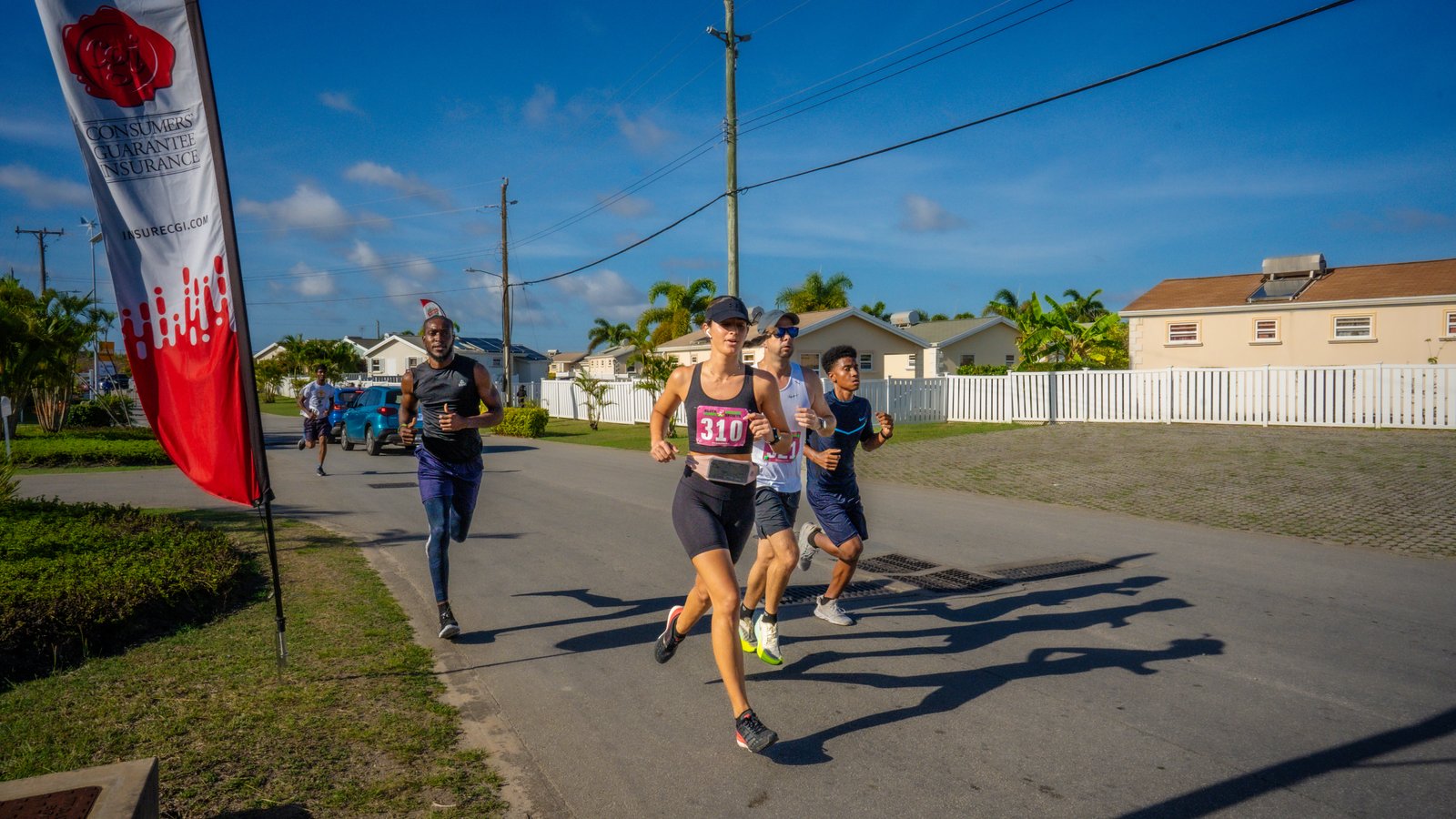 Runners and dogs at the 5K event
